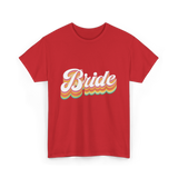 Bride Retro Wedding Bride T-Shirt - Red