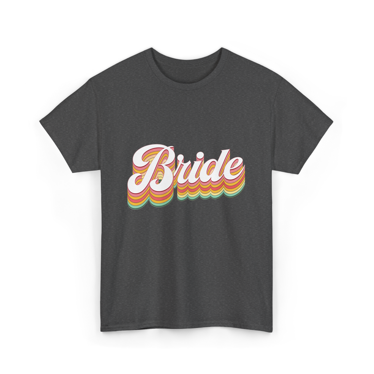 Bride Retro Wedding Bride T-Shirt - Dark Heather