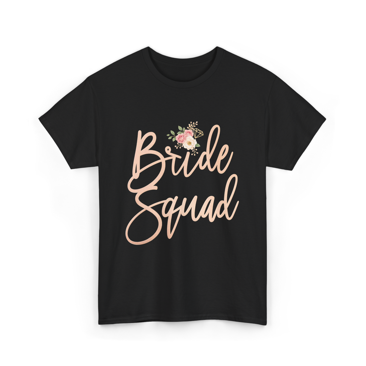 Bride Squad Bridal Party T-Shirt - Black