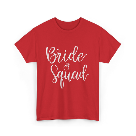 Bride Squad Bridal Party T-Shirt - Red