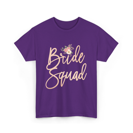 Bride Squad Bridal Party T-Shirt - Purple