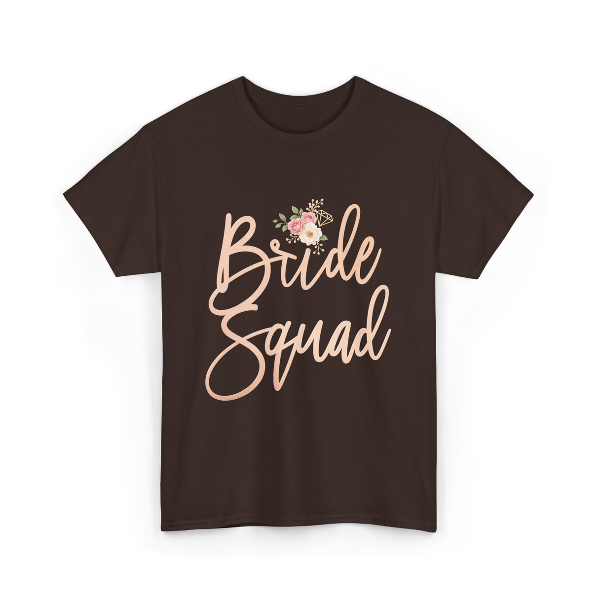 Bride Squad Bridal Party T-Shirt - Dark Chocolate