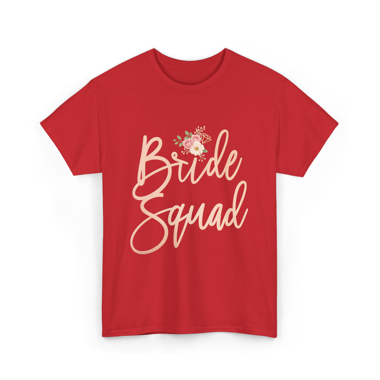 Bride Squad Bridal Party T-Shirt - Red