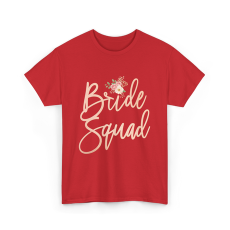 Bride Squad Bridal Party T-Shirt - Red