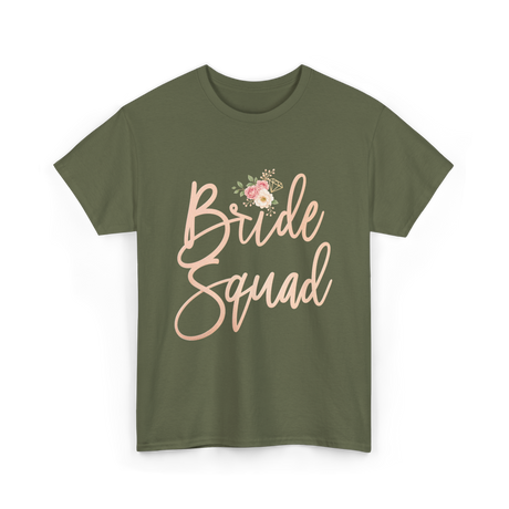 Bride Squad Bridal Party T-Shirt - Military Green