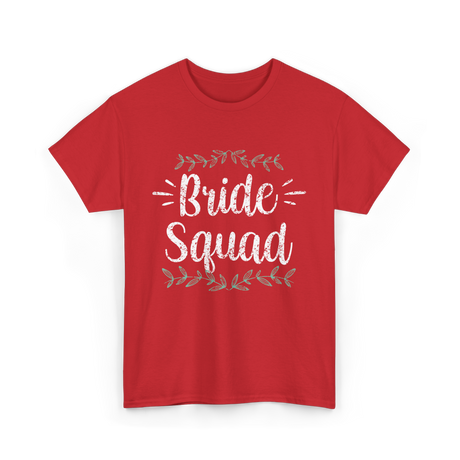 Bride Squad Party Wedding T-Shirt - Red