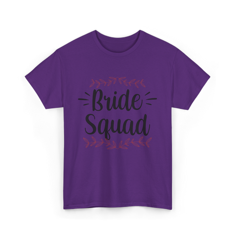 Bride Squad Wedding Bachelorette T-Shirt - Purple