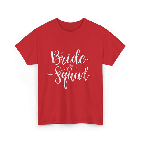 Bride Squad Wedding Team T-Shirt - Red