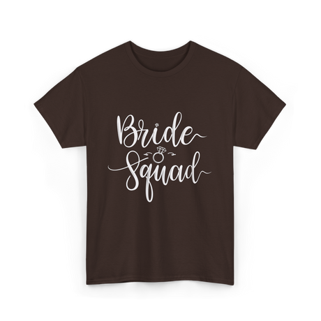 Bride Squad Wedding Team T-Shirt - Dark Chocolate