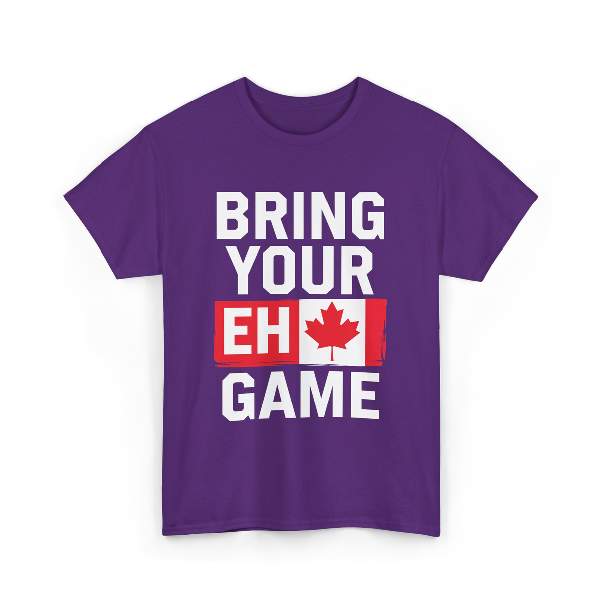 Bring Your Eh Game Canada Flag T-Shirt - Purple