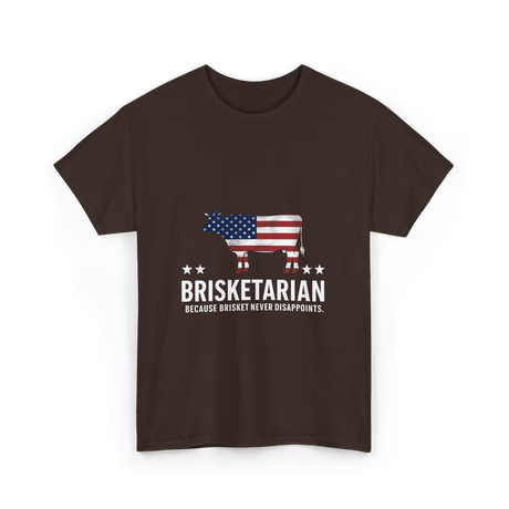 Brisketarian Barbecue Brisket BBQ T-Shirt - Dark Chocolate