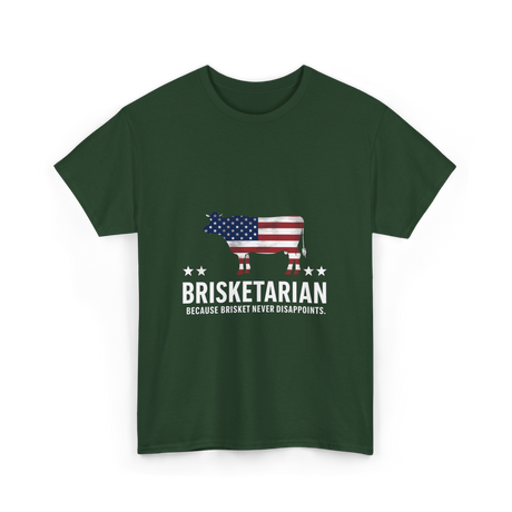 Brisketarian Barbecue Brisket BBQ T-Shirt - Forest Green