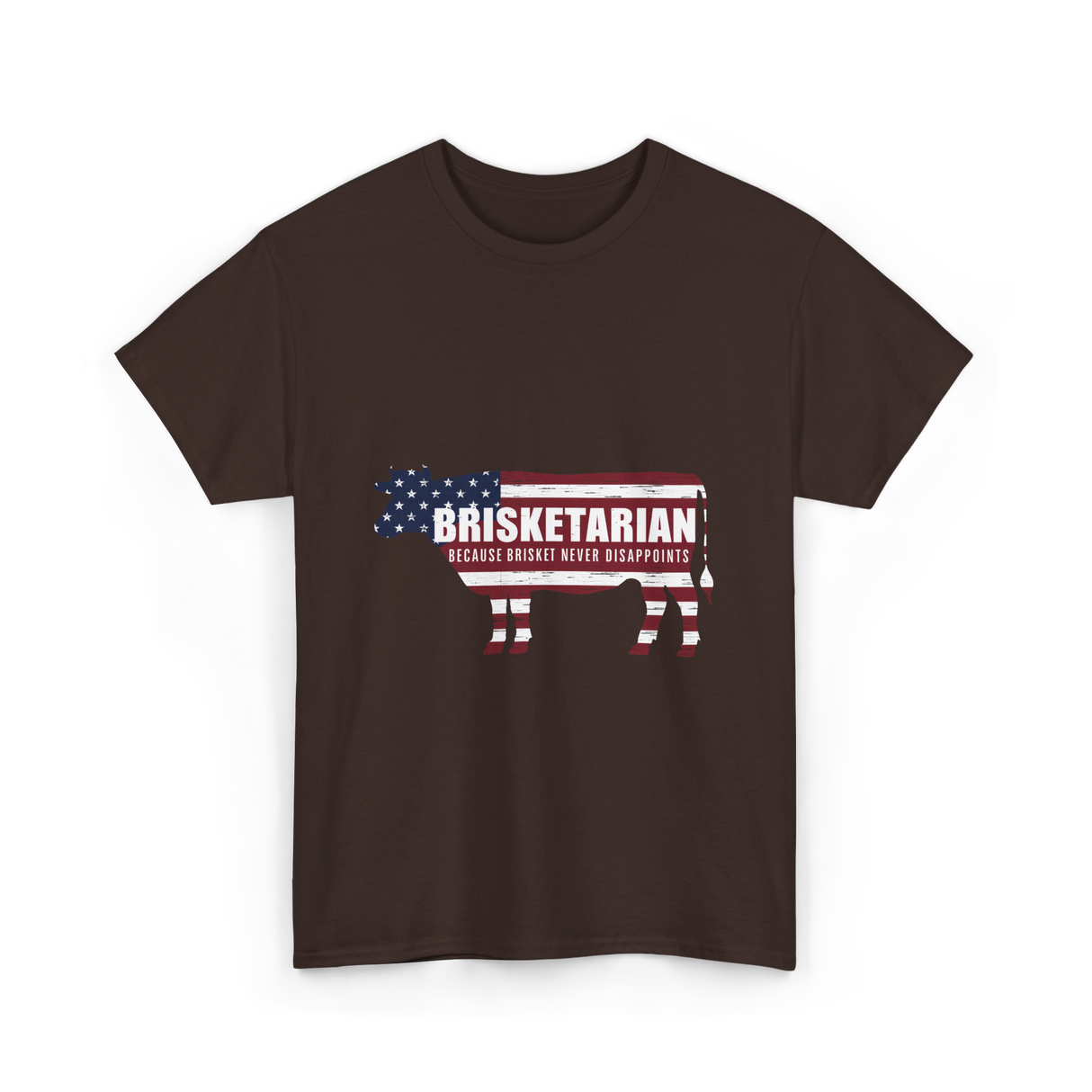 Brisketarian Because Brisket T-Shirt - Dark Chocolate