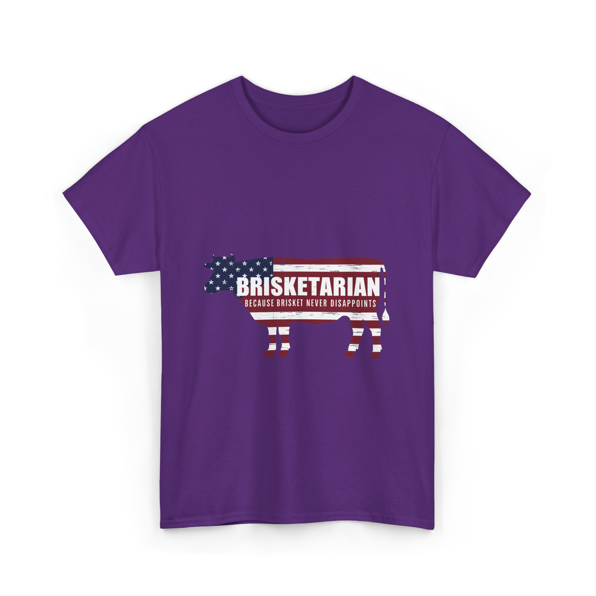 Brisketarian Because Brisket T-Shirt - Purple