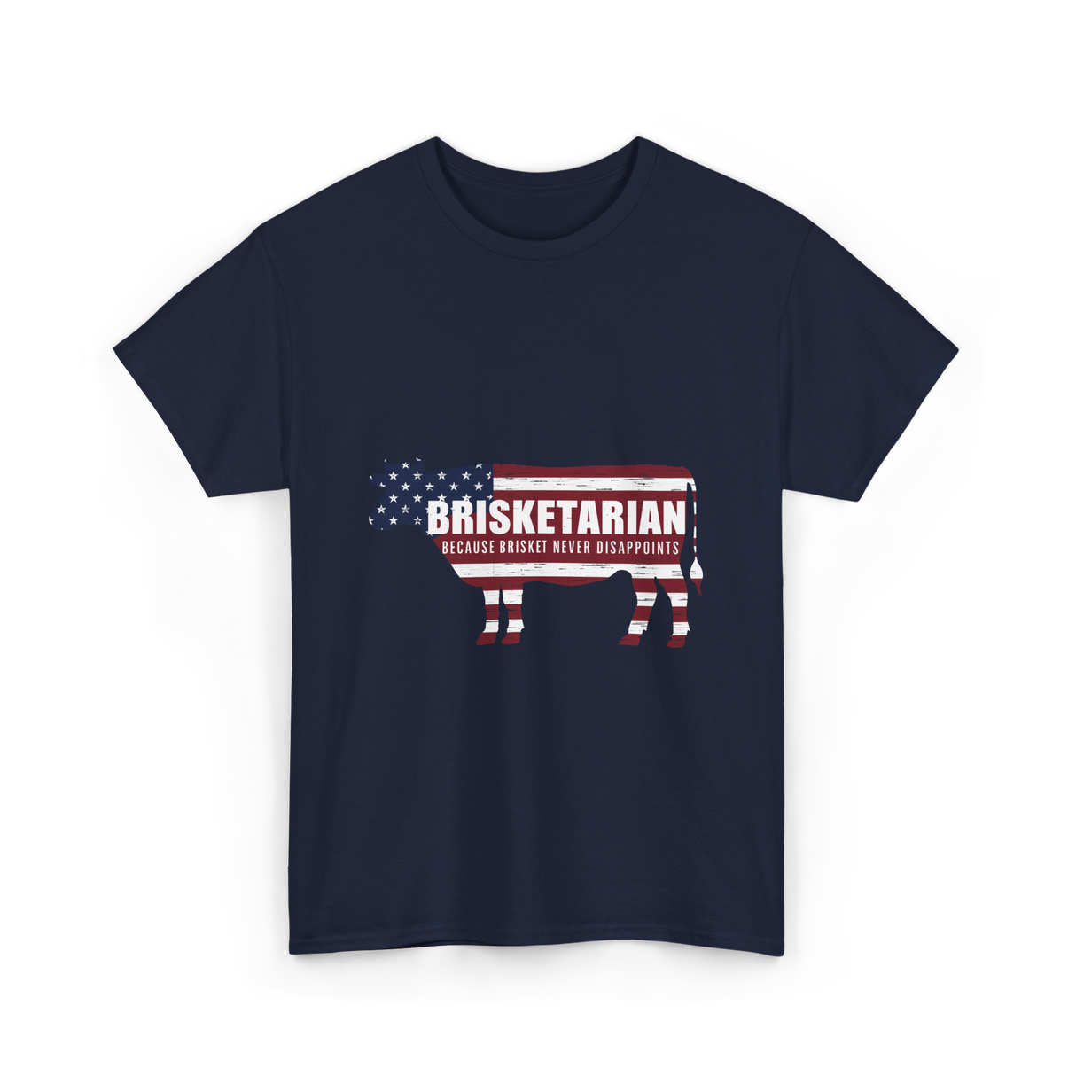 Brisketarian Because Brisket T-Shirt - Navy