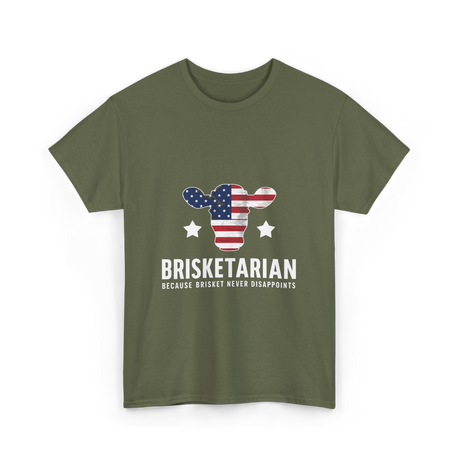 Brisketarian Brisket BBQ Lover T-Shirt - Military Green