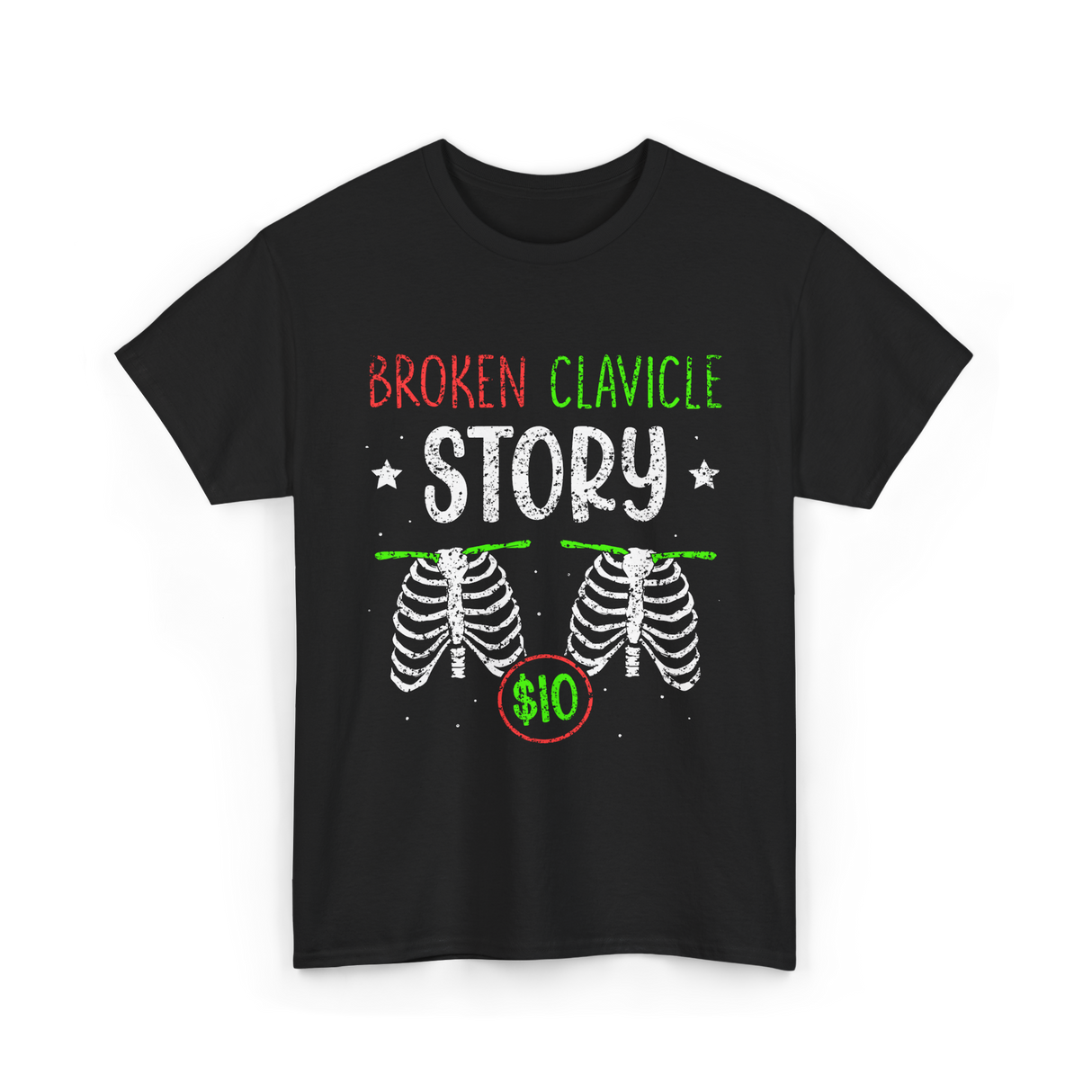 Broken Clavicle Story Clavicle Injury T-Shirt - Black