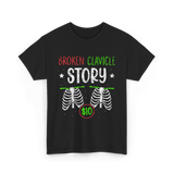 Broken Clavicle Story Clavicle Injury T-Shirt - Black