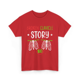 Broken Clavicle Story Clavicle Injury T-Shirt - Red