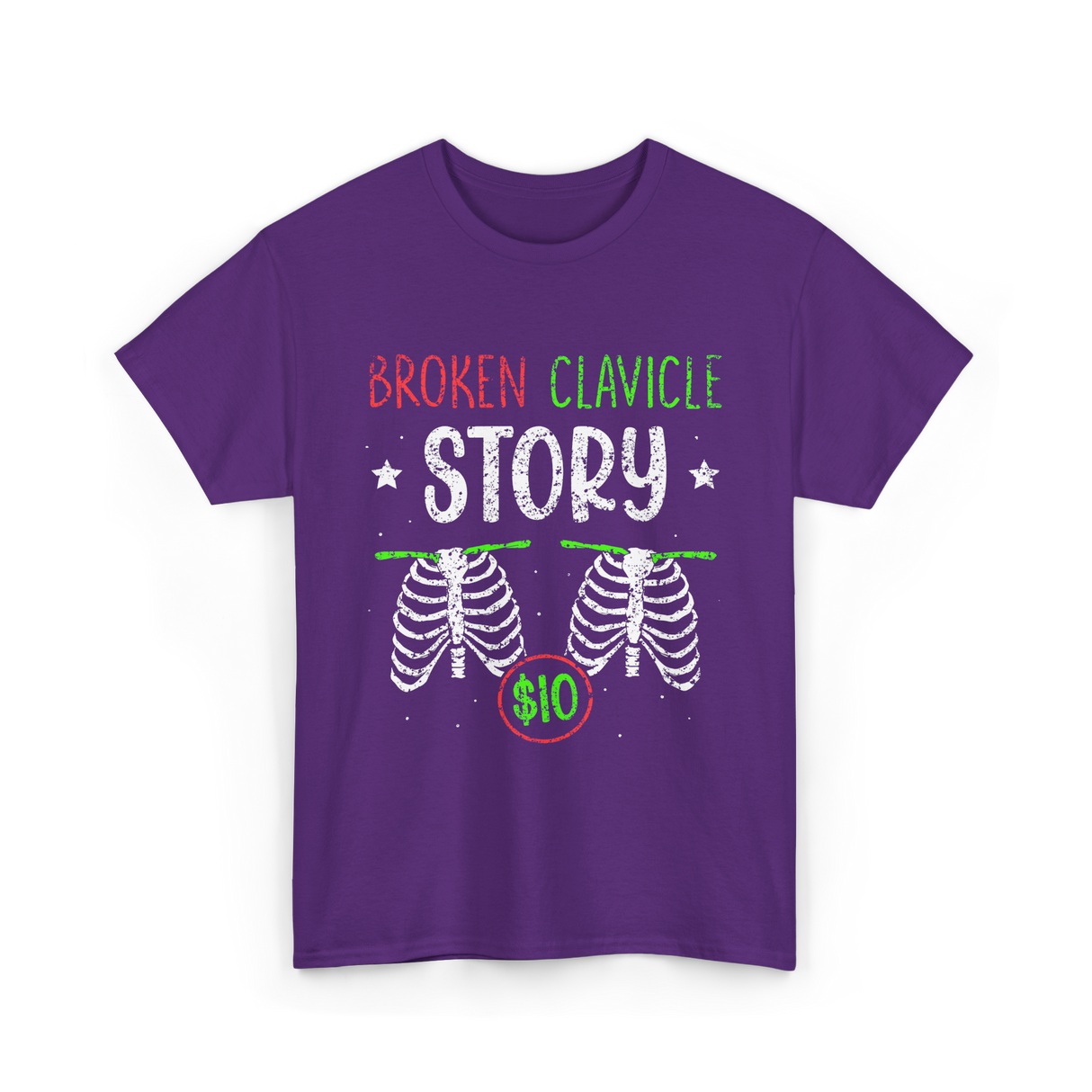 Broken Clavicle Story Clavicle Injury T-Shirt - Purple