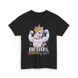 Brother of Birthday Girl Unicorn T-Shirt - Black