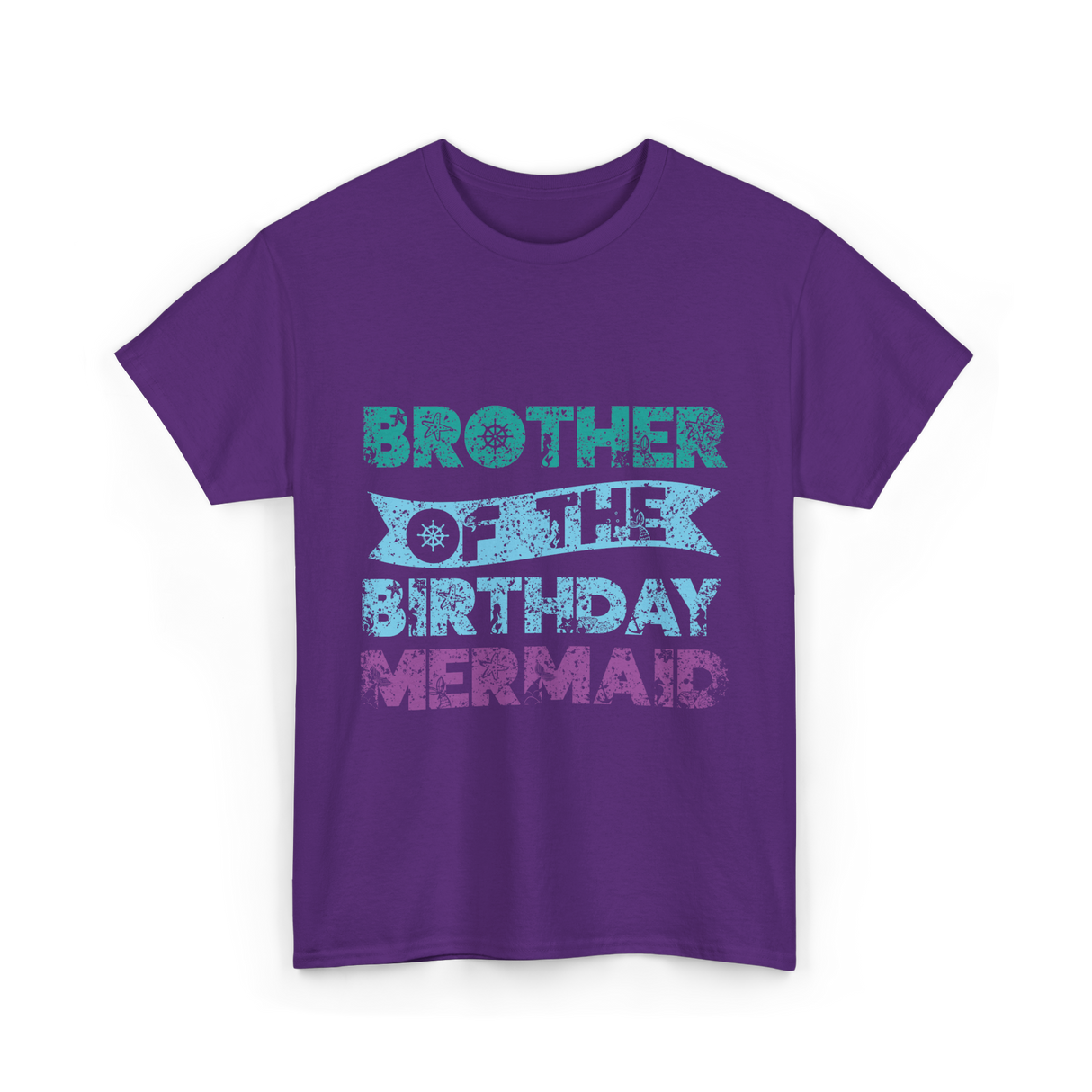 Brother of the Birthday Mermaid T-Shirt - Purple