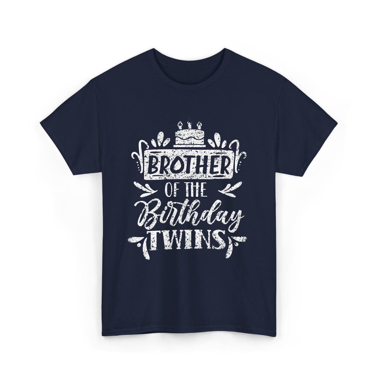 Brother Of The Birthday Twins Birthday T-Shirt - Navy