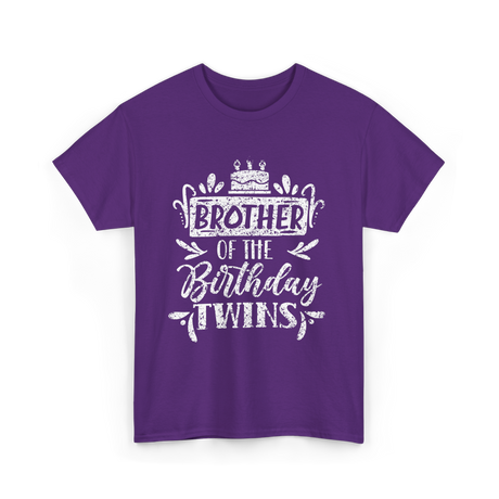 Brother Of The Birthday Twins Birthday T-Shirt - Purple