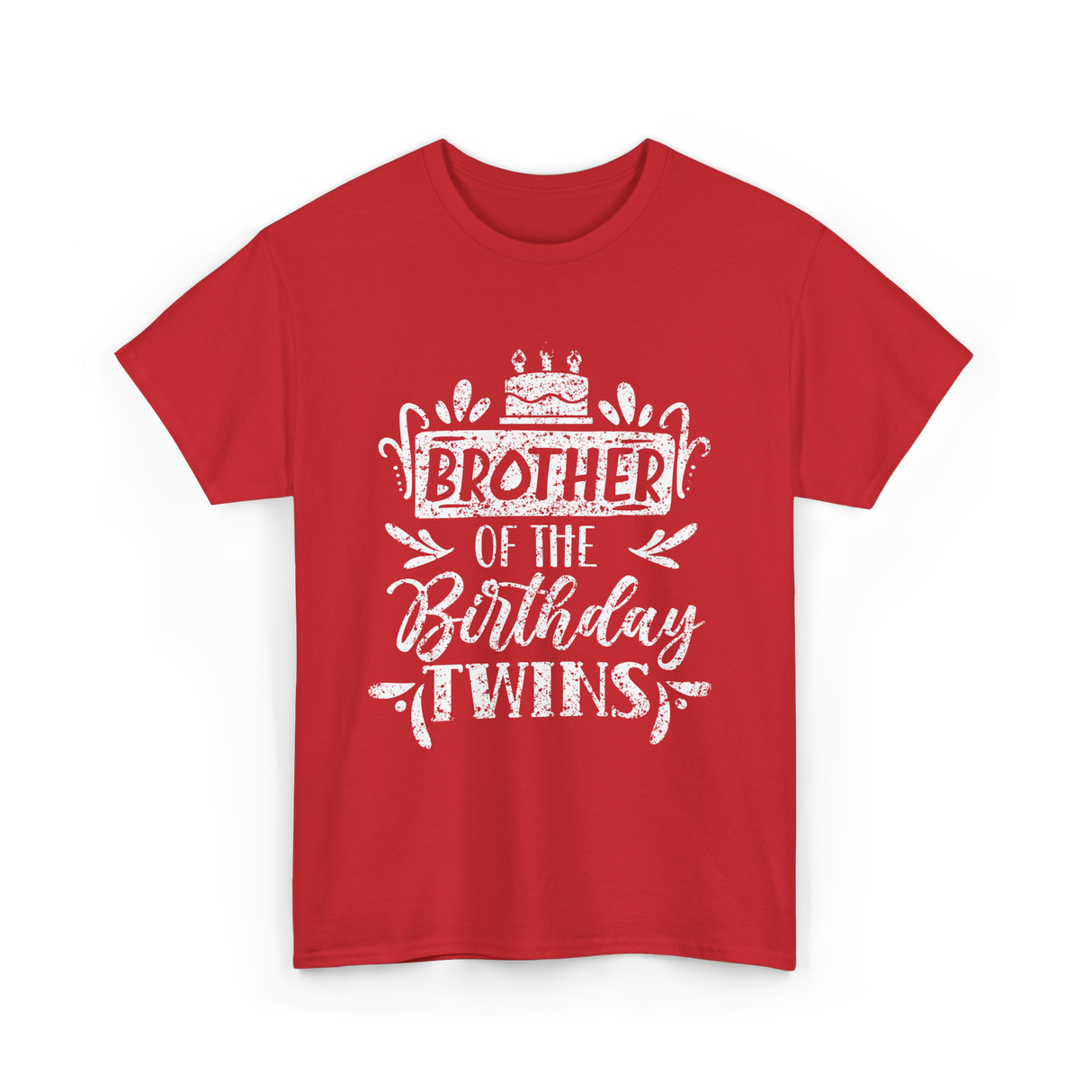 Brother Of The Birthday Twins Birthday T-Shirt - Red