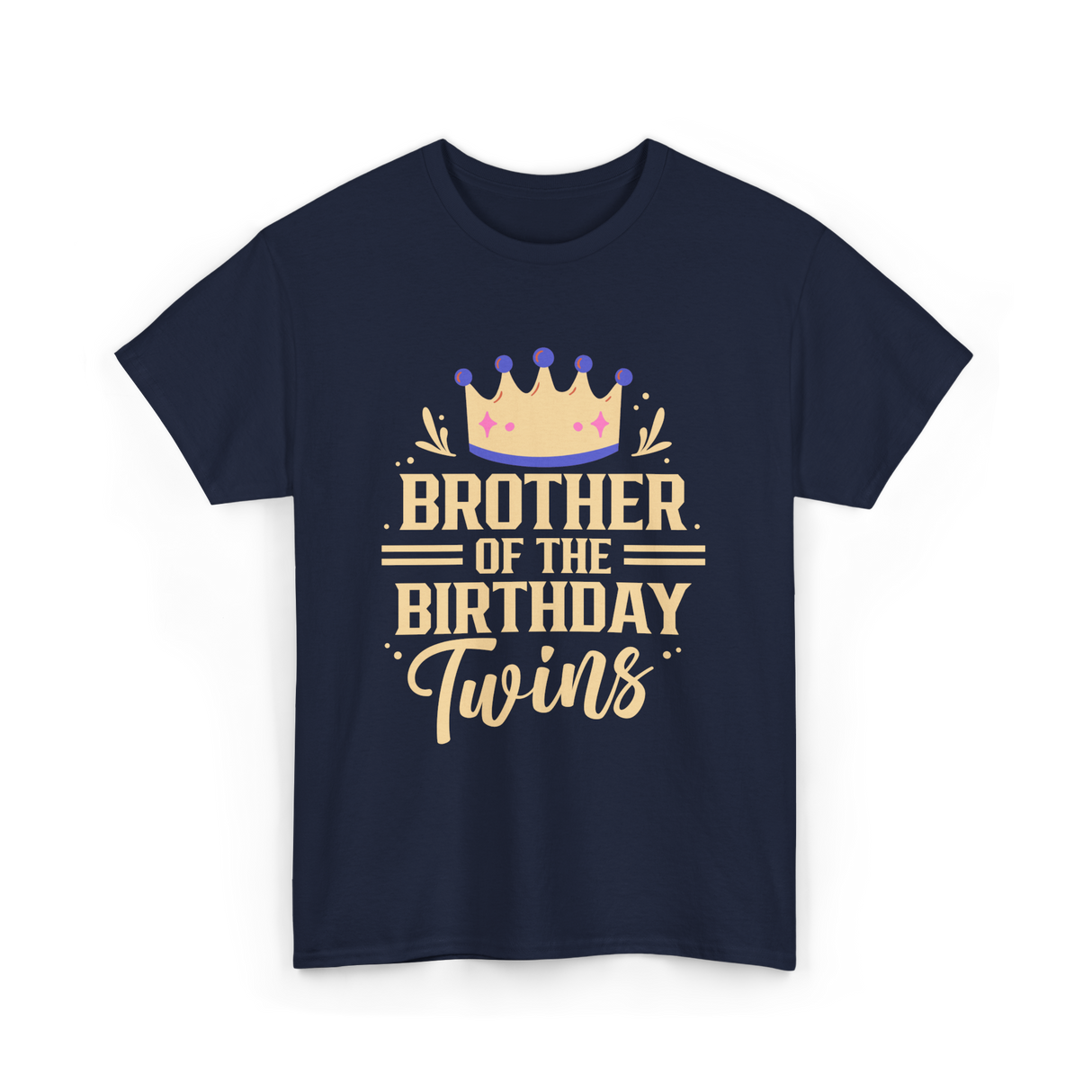 Brother of the Birthday Twins Celebration T-Shirt - Navy