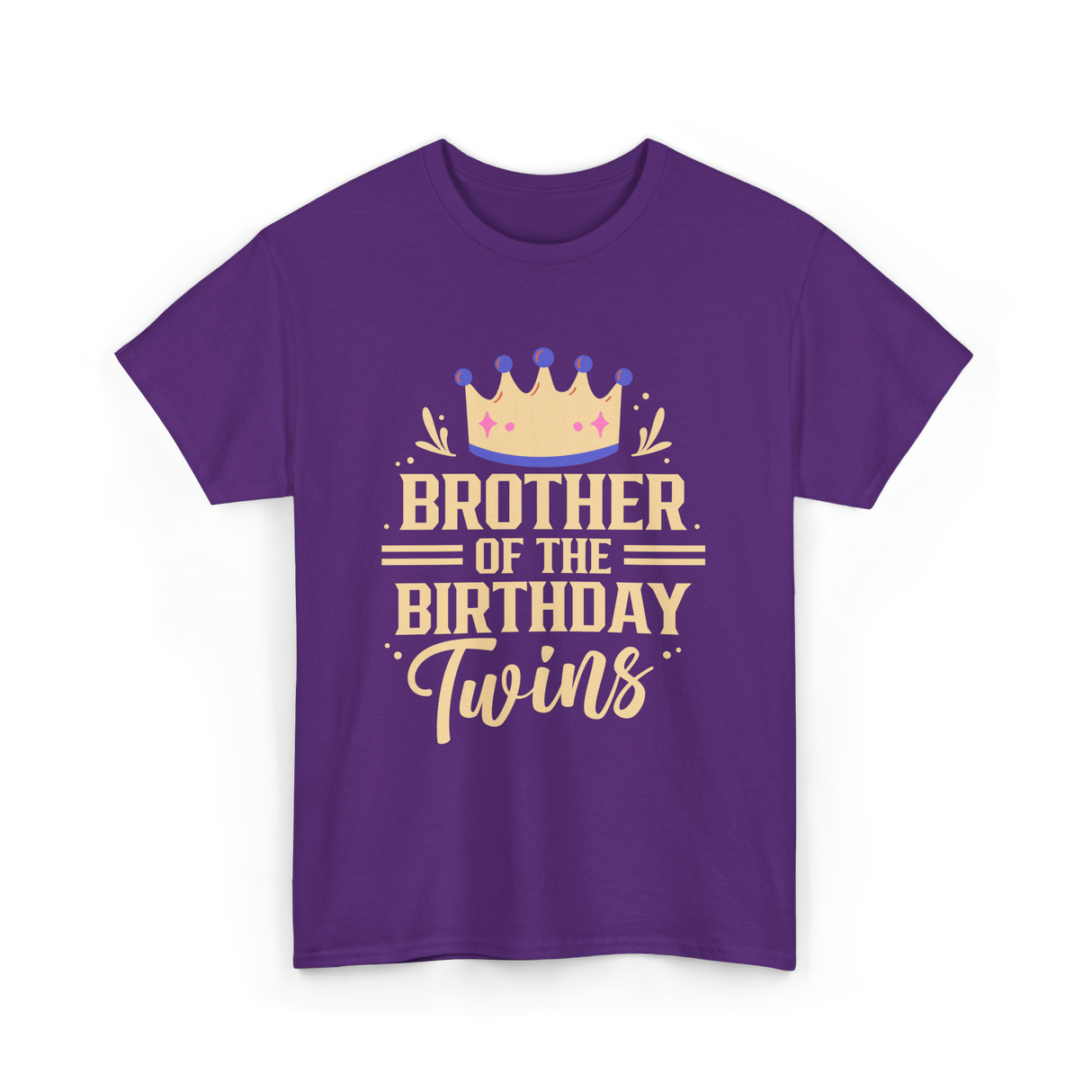 Brother of the Birthday Twins Celebration T-Shirt - Purple