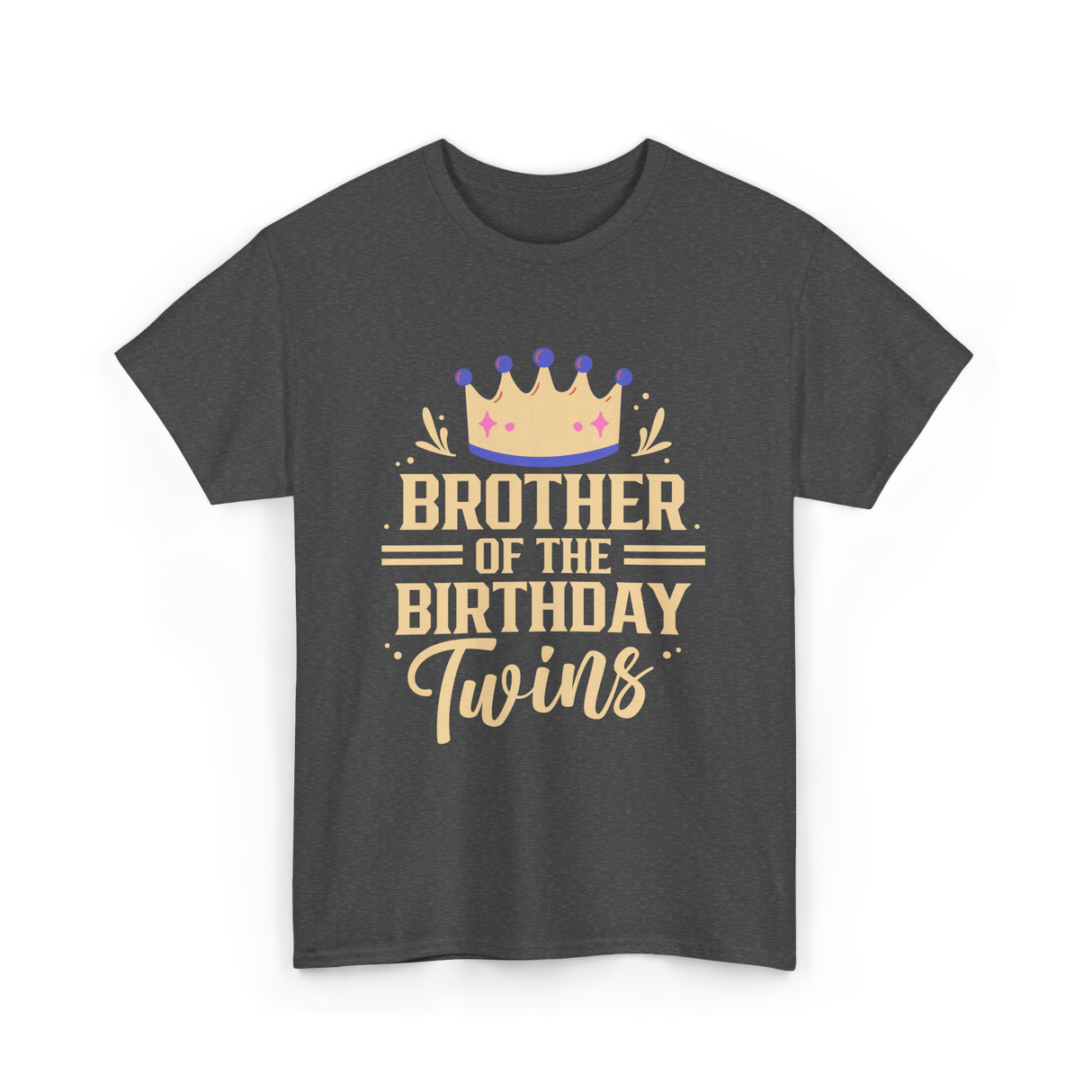 Brother of the Birthday Twins Celebration T-Shirt - Dark Heather