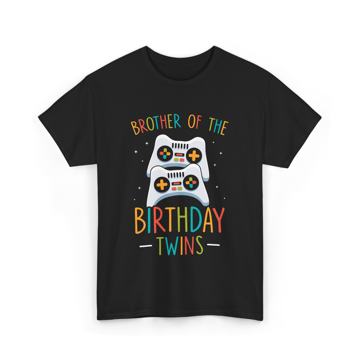 Brother of the Birthday Twins Gaming T-Shirt - Black