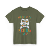 Brother of the Birthday Twins Gaming T-Shirt - Military Green