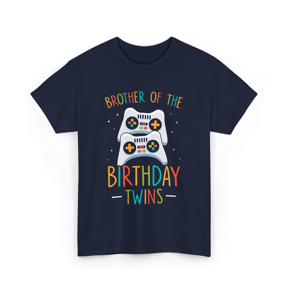 Brother of the Birthday Twins Gaming T-Shirt - Navy