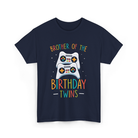 Brother of the Birthday Twins Gaming T-Shirt - Navy