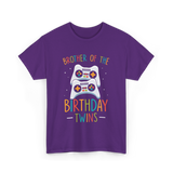 Brother of the Birthday Twins Gaming T-Shirt - Purple