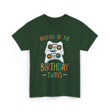 Brother of the Birthday Twins Gaming T-Shirt - Forest Green