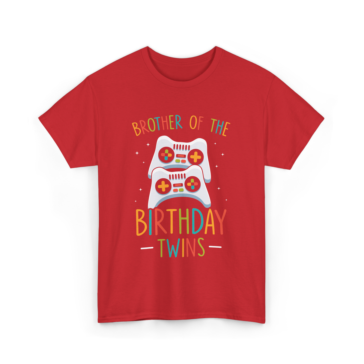 Brother of the Birthday Twins Gaming T-Shirt - Red