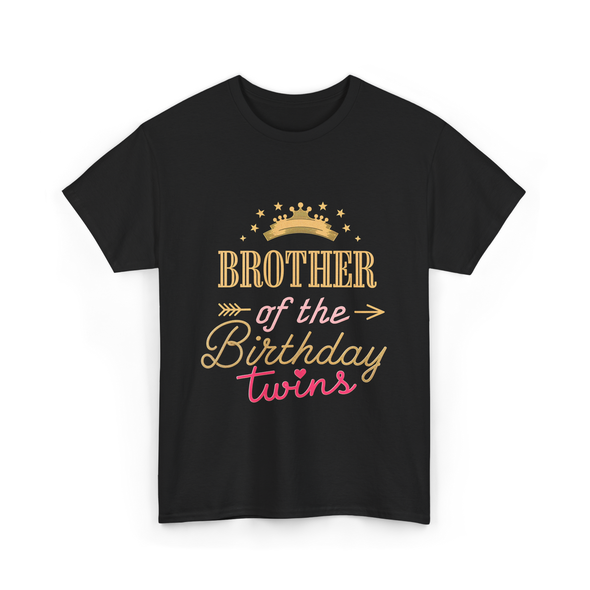 Brother of the Birthday Twins T-Shirt - Black