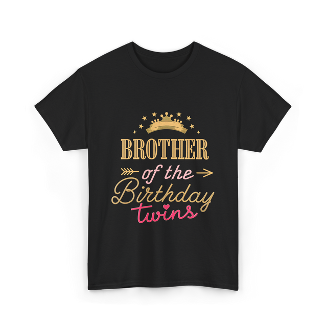 Brother of the Birthday Twins T-Shirt - Black