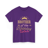 Brother of the Birthday Twins T-Shirt - Purple