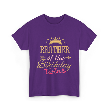 Brother of the Birthday Twins T-Shirt - Purple