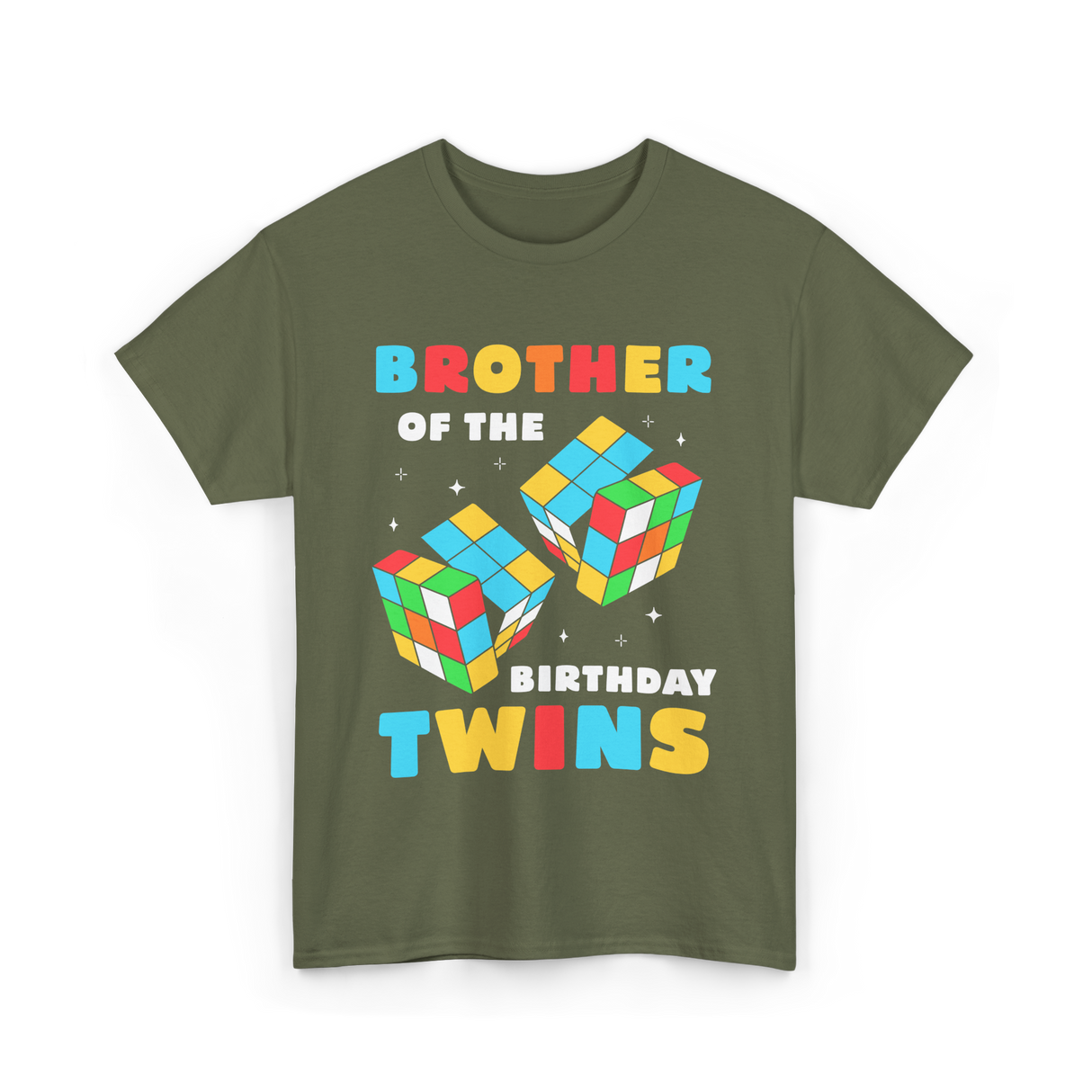 Brother Of The Birthday Twins T-Shirt - Military Green