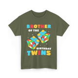 Brother Of The Birthday Twins T-Shirt - Military Green