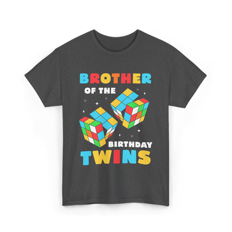 Brother Of The Birthday Twins T-Shirt - Dark Heather