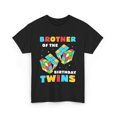 Brother Of The Birthday Twins T-Shirt - Black