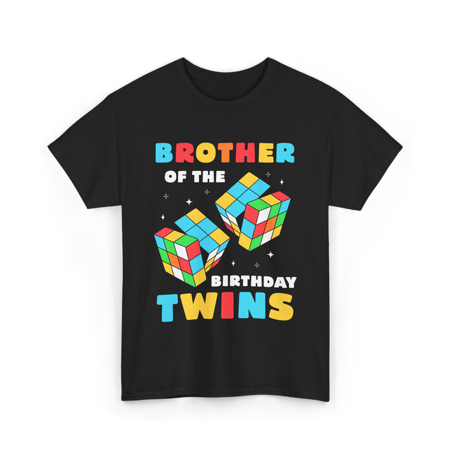 Brother Of The Birthday Twins T-Shirt - Black