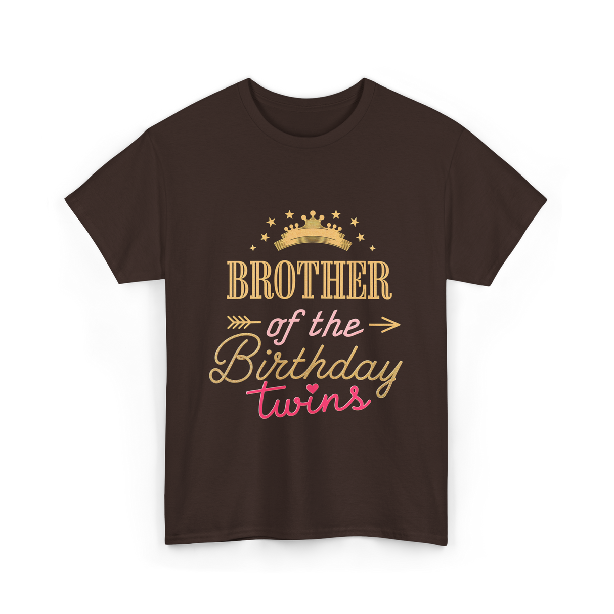 Brother of the Birthday Twins T-Shirt - Dark Chocolate