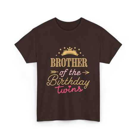 Brother of the Birthday Twins T-Shirt - Dark Chocolate